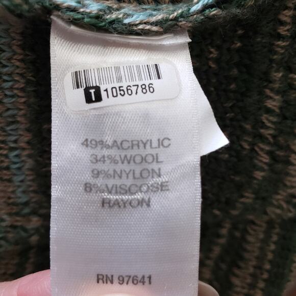 J. Jill Wool Blend Green Knit Open Cardigan Small - Picture 12 of 12